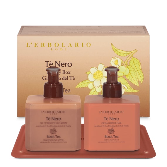 Tè Nero Beauty Box Giardino del Tè - Gel Detergente viso e mani 270 ml e Crema corpo e mani 250 ml - Ed. Lim.