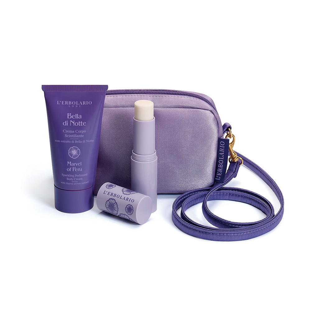 Bella di Notte Beauty Bag Serata scintillante - Profumo solido 9 g e Crema corpo scintillante 75 ml - Ed. Lim.